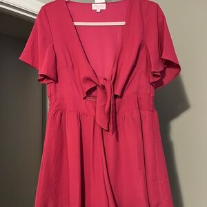 Pink Lily Love For A Lifetime Magenta Dress Romper - Small